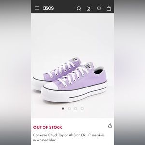 Converse Chuck Taylor All Star Ox Lift sneakers in washed lilac